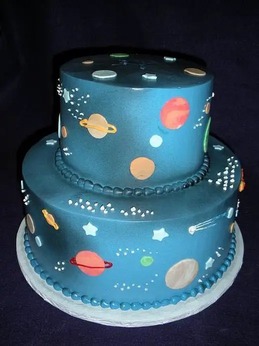 planet birthday cake