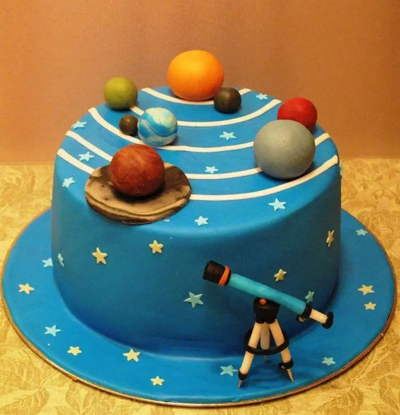 planet birthday cake