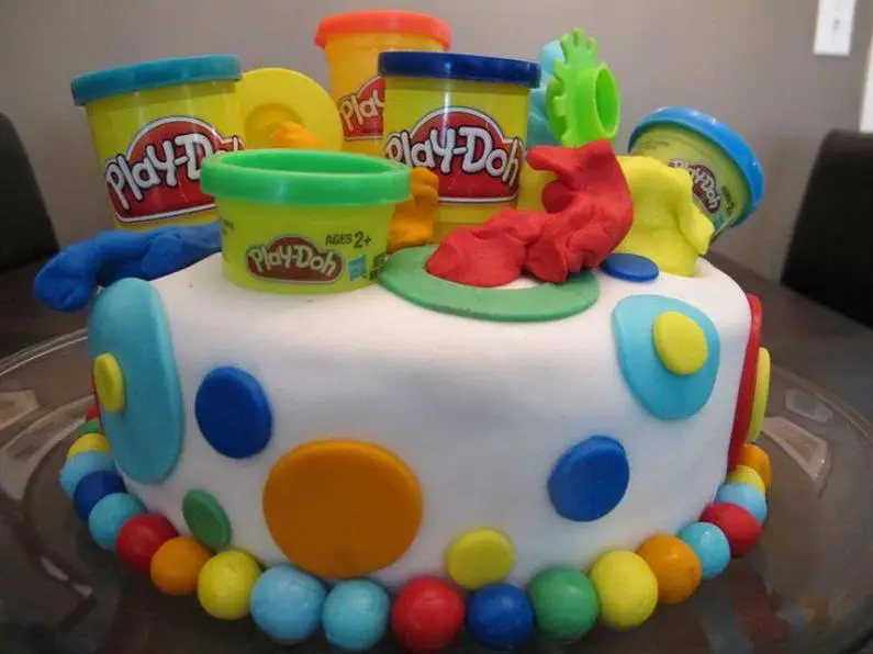 play doh themed birthday cake