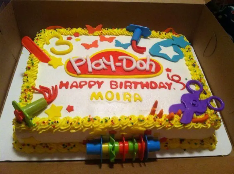 play doh themed birthday cake