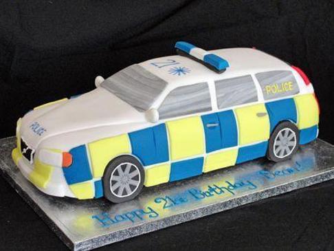 police car birthday cake