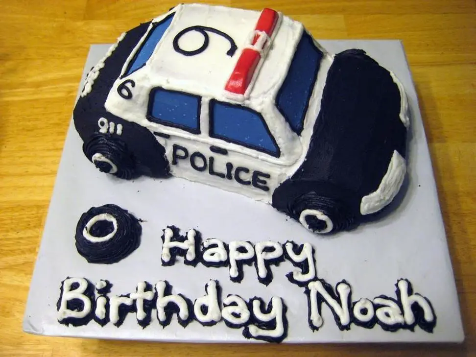 police car birthday cake