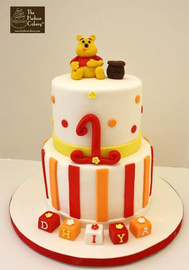 Pooh Bear 1st Birthday Cake Pooh Bear 1st Birthday Cake 24216 1