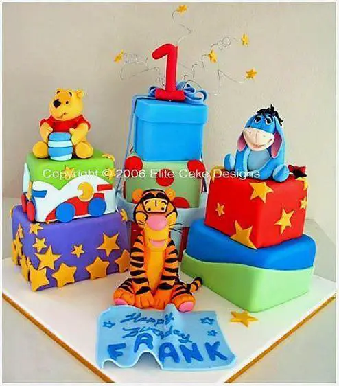Pooh Bear 1st Birthday Cake Pooh Bear 1st Birthday Cake 24247