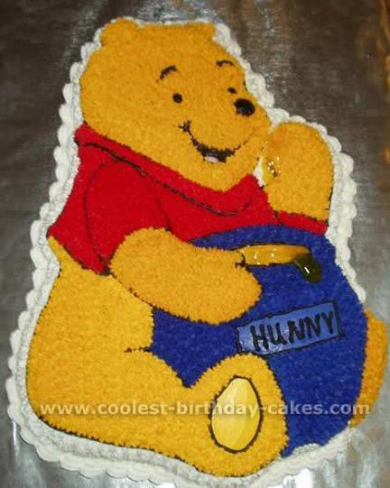 pooh bear birthday cake
