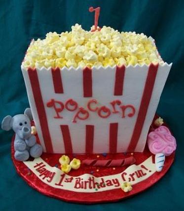 popcorn cakes birthday cakes