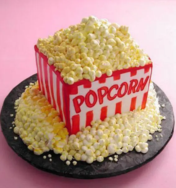 popcorn cakes birthday cakes