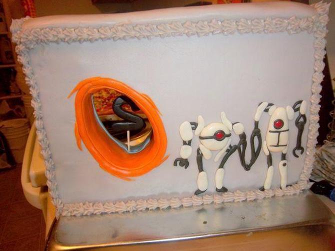 portal 2 birthday cake