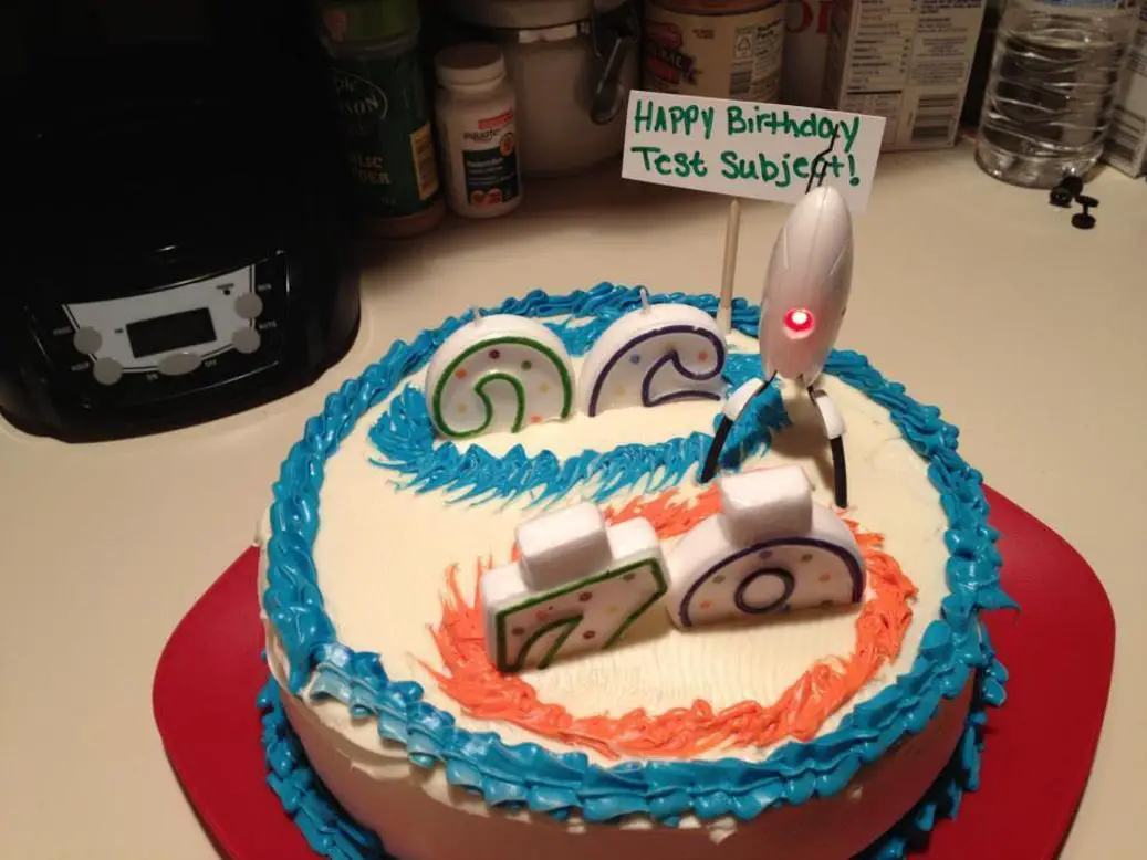 portal birthday cake