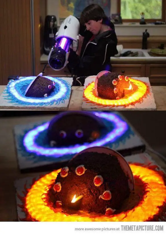 portal birthday cake