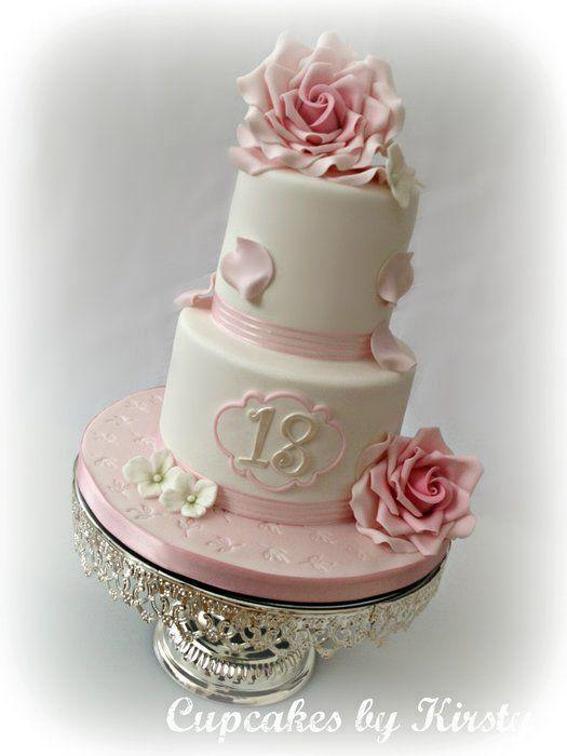 pretty 18th birthday cakes