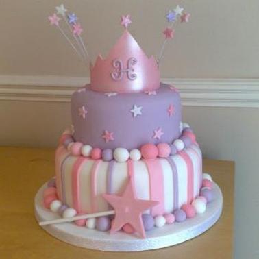 princess 2 tier birthday cake