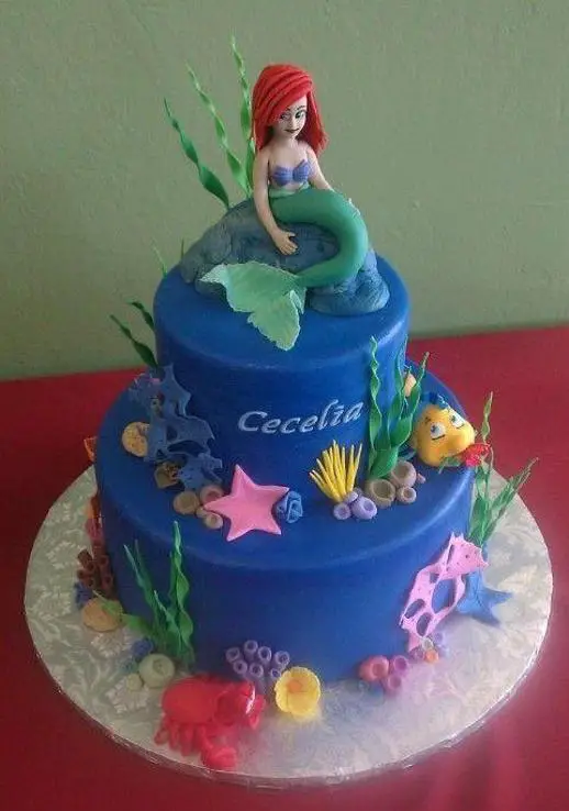 princess ariel birthday cakes