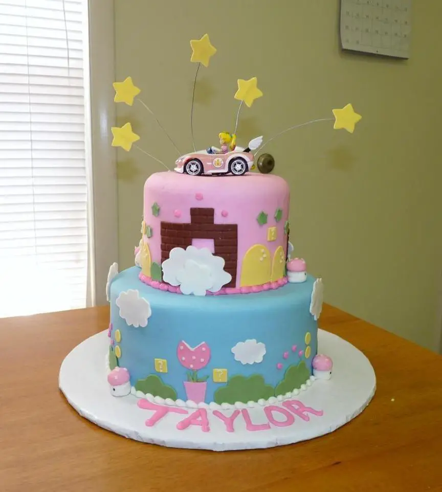 princess peach birthday cake