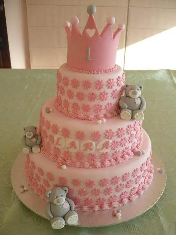 Princess Themed 1st Birthday Cake 