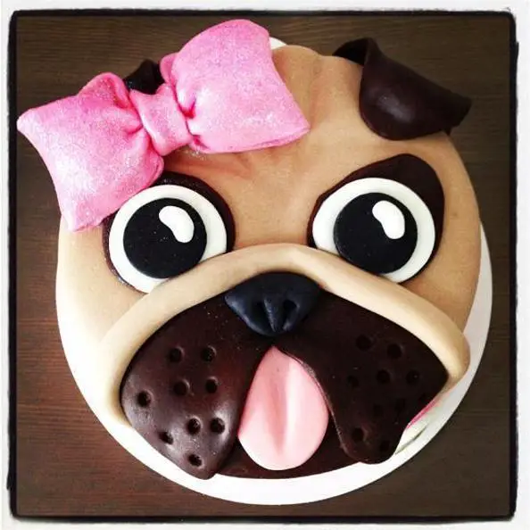 pug birthday cake