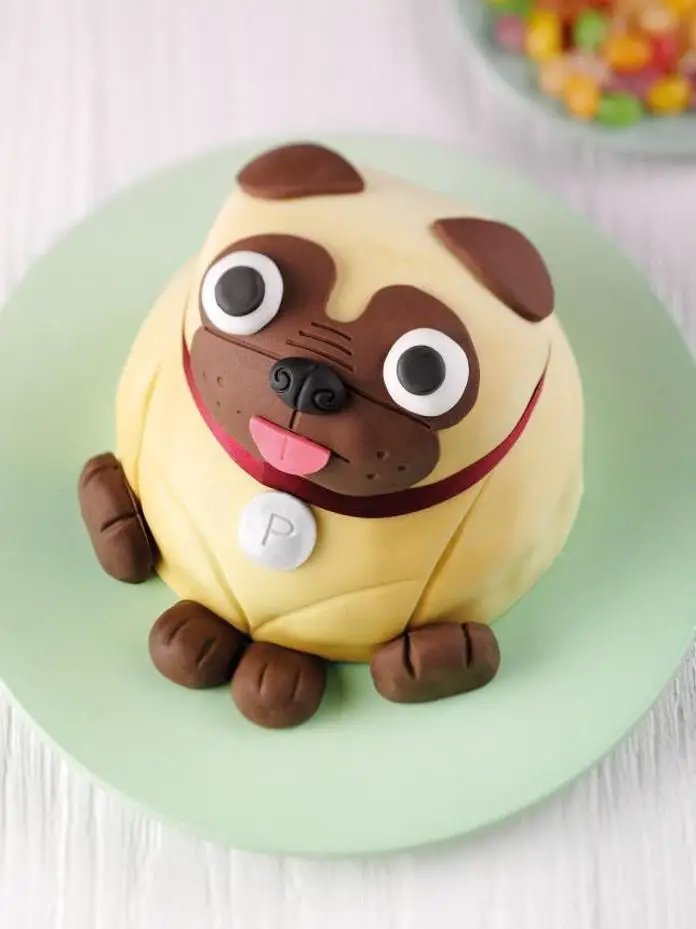 pug birthday cake