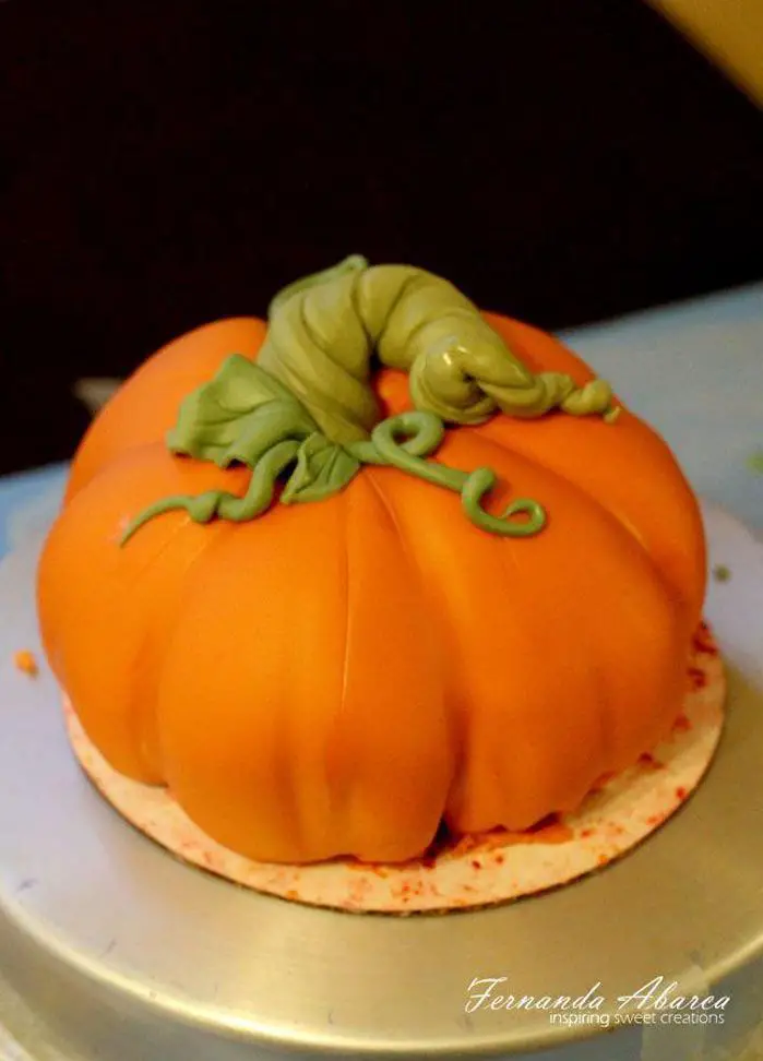 pumpkin shaped birthday cake