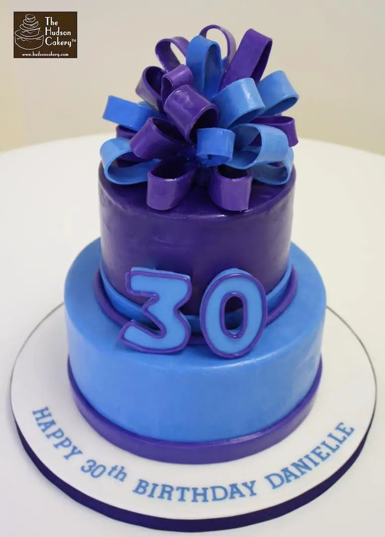 purple and blue birthday cakes