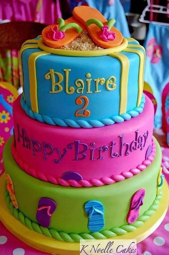 purple and orange birthday cakes