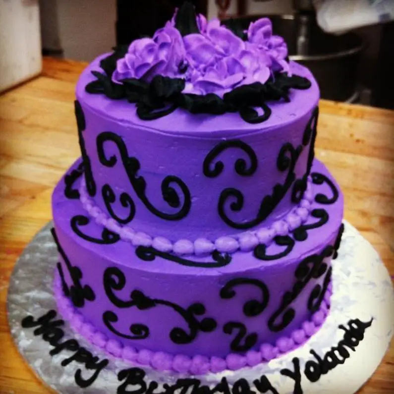 purple cakes birthday