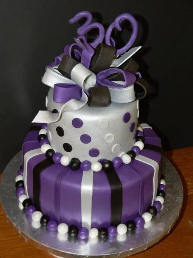 purple cakes birthday