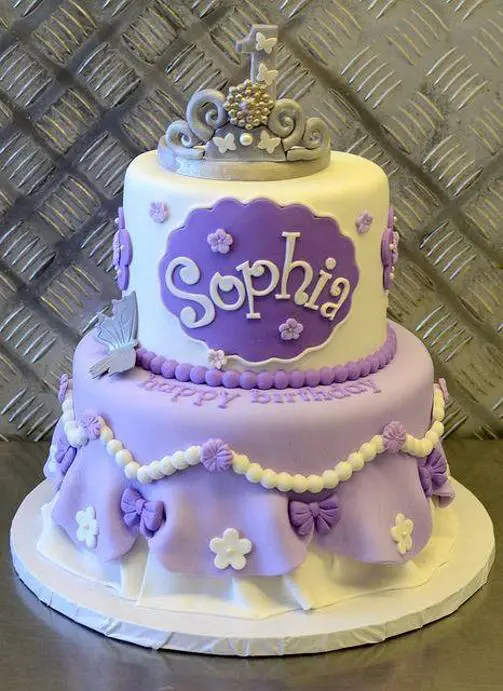 purple princess birthday cake