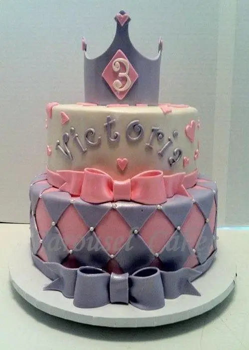 purple princess birthday cake