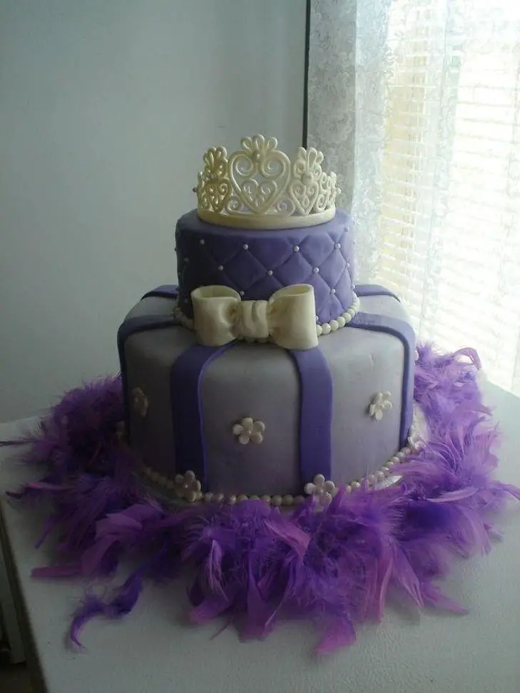 purple princess birthday cake