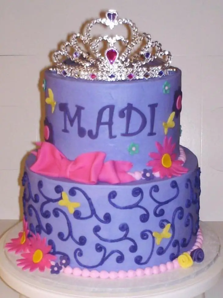 purple princess birthday cake