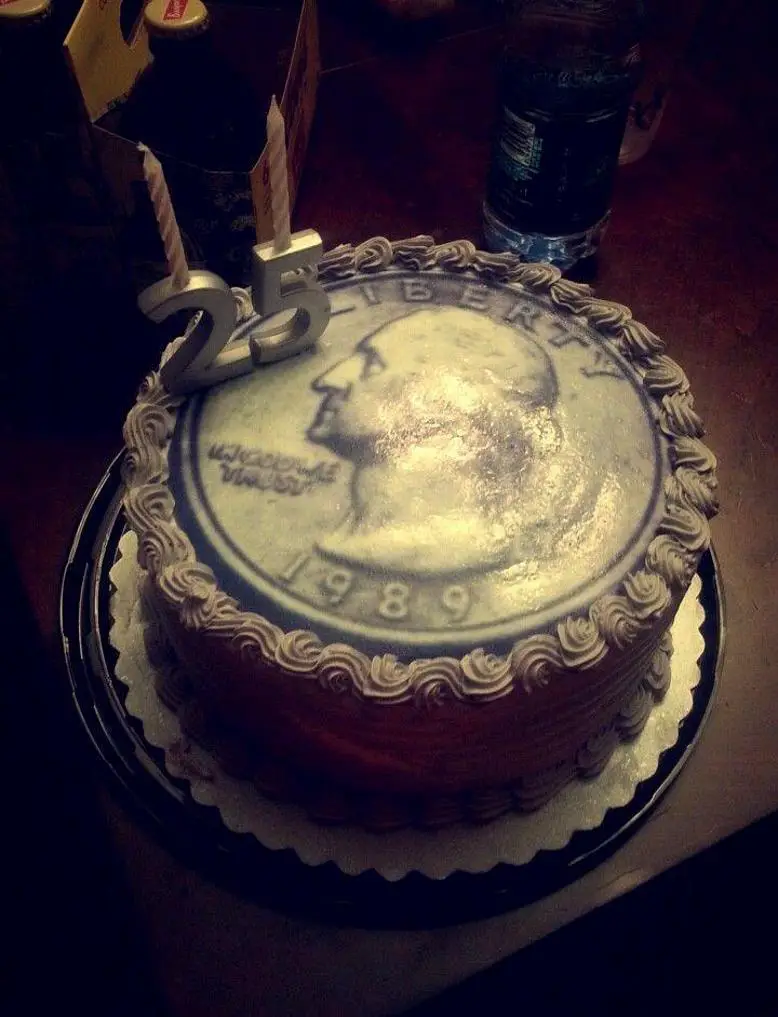 quarter birthday cake