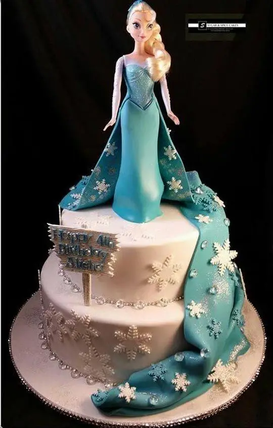 queen elsa birthday cake