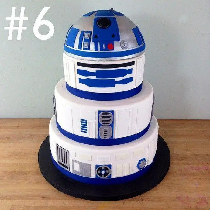 r2d2 birthday cake