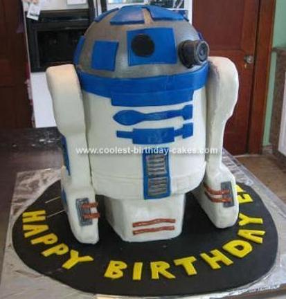 r2d2 birthday cake