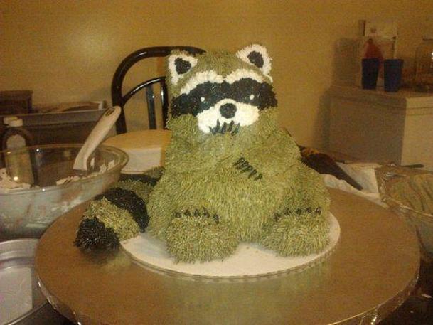 raccoon birthday cake