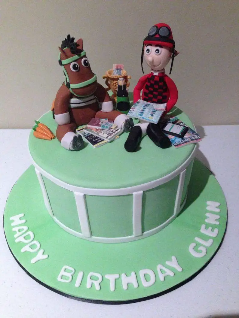 race horse birthday cake