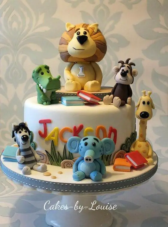 rara the noisy lion birthday cake