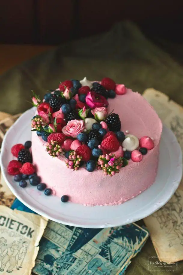 raspberry birthday cake