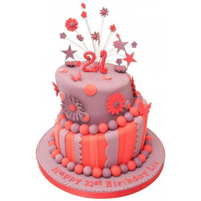 red and purple birthday cakes