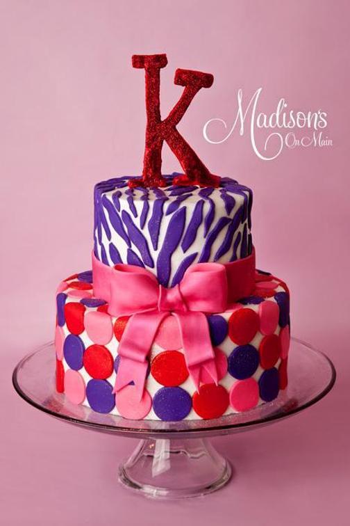 red and purple birthday cakes