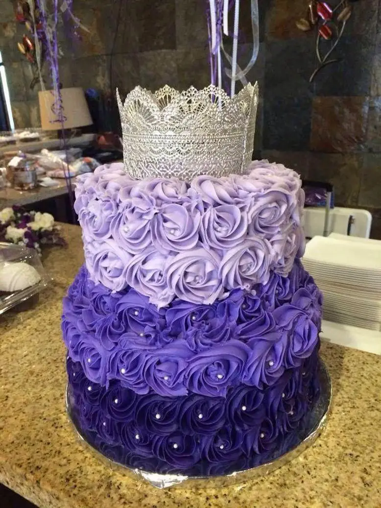 red and purple birthday cakes
