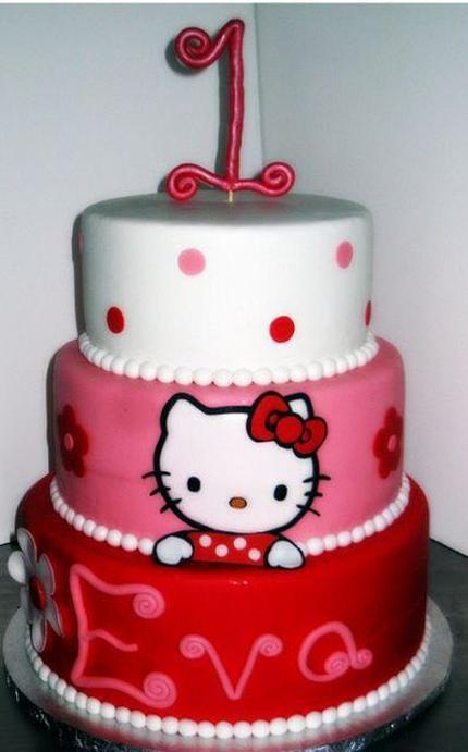 Red Ribbon Hello Kitty Birthday Cakes