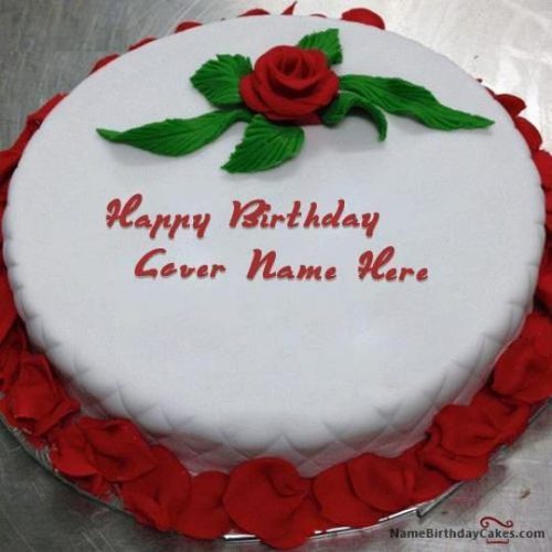Red rose birthday cake