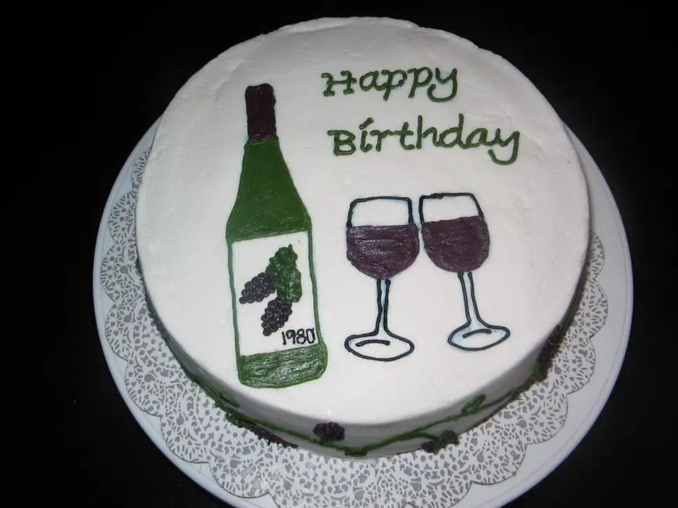 red wine birthday cake