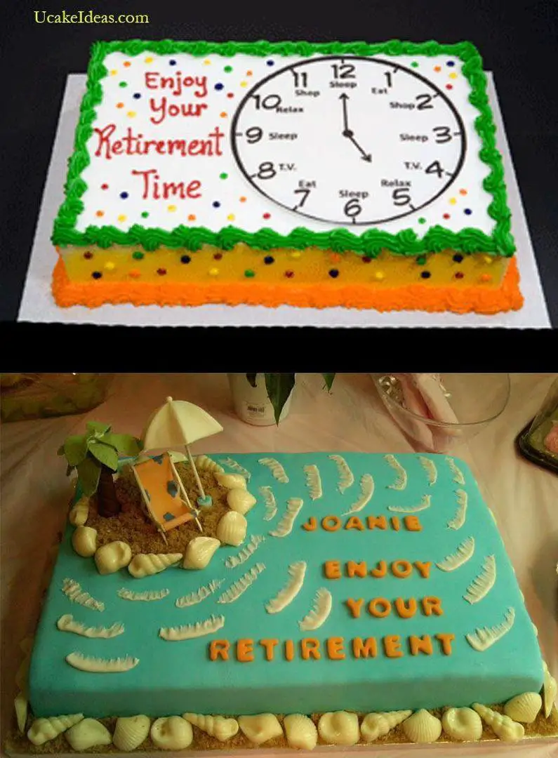 retirement birthday cake ideas