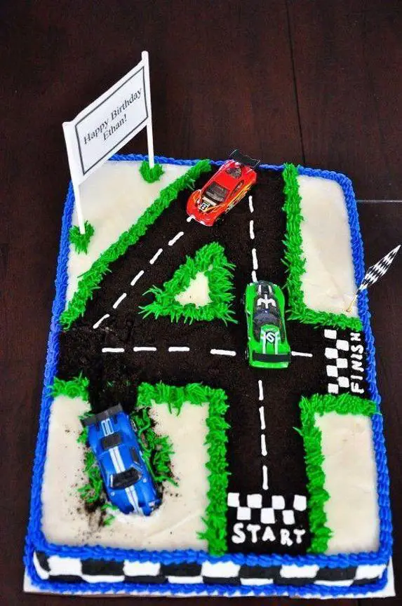 road birthday cake