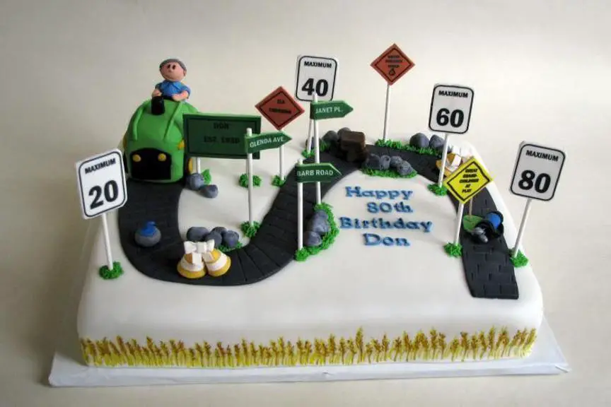 road birthday cake