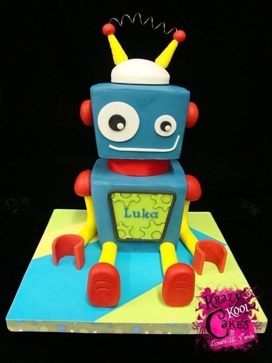 robot birthday cake ideas