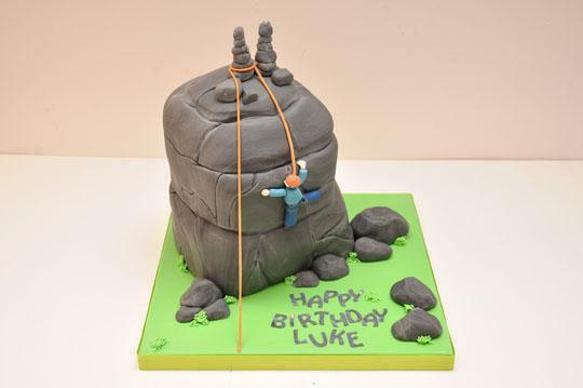 rock climbing birthday cake
