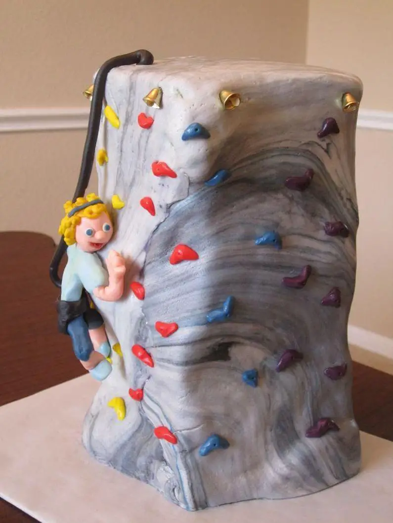 rock climbing birthday cake